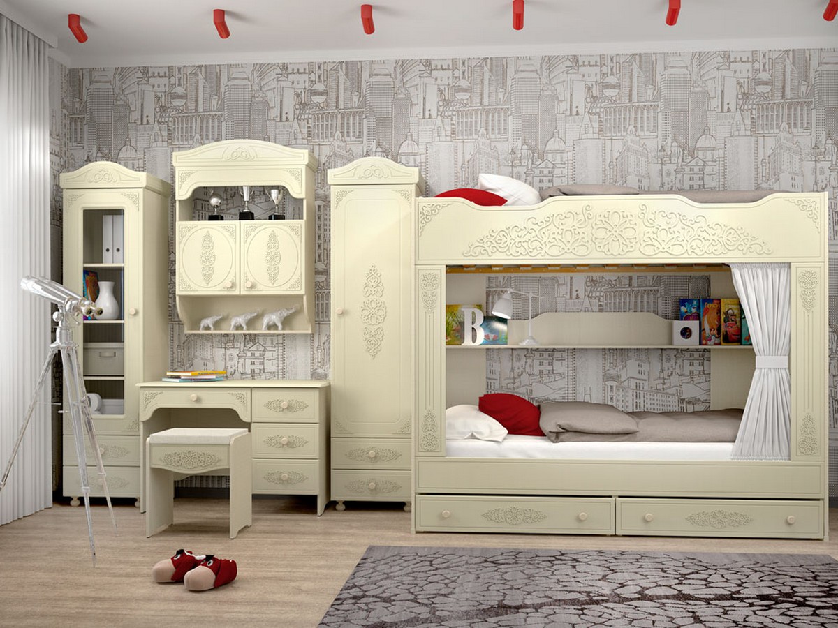 Мебель для детской "АССОЛЬ Plus 1" 3D фасады